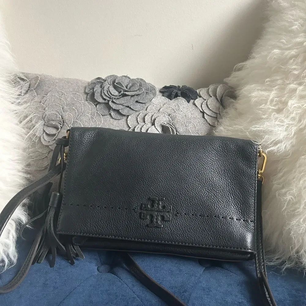 Tory Burch Black Leather Crossbody Bag